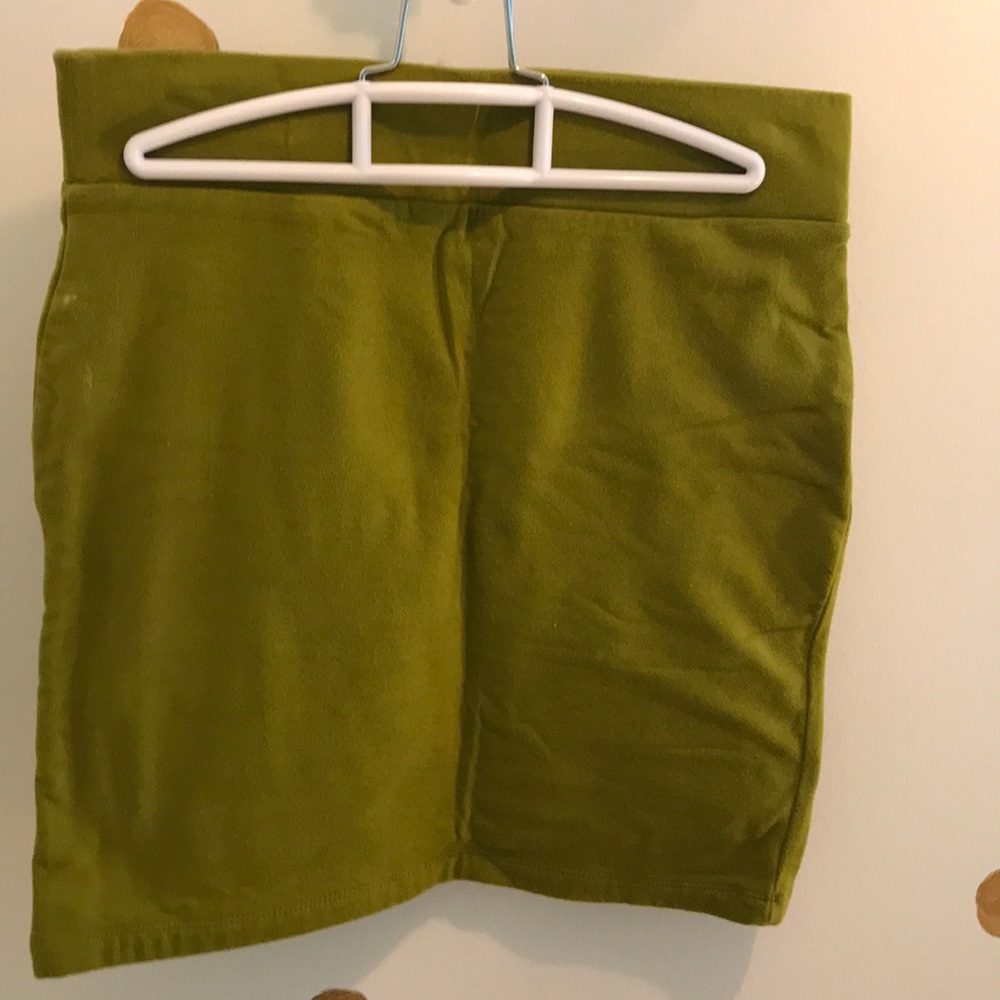 Missy green body con stretch mini skirt